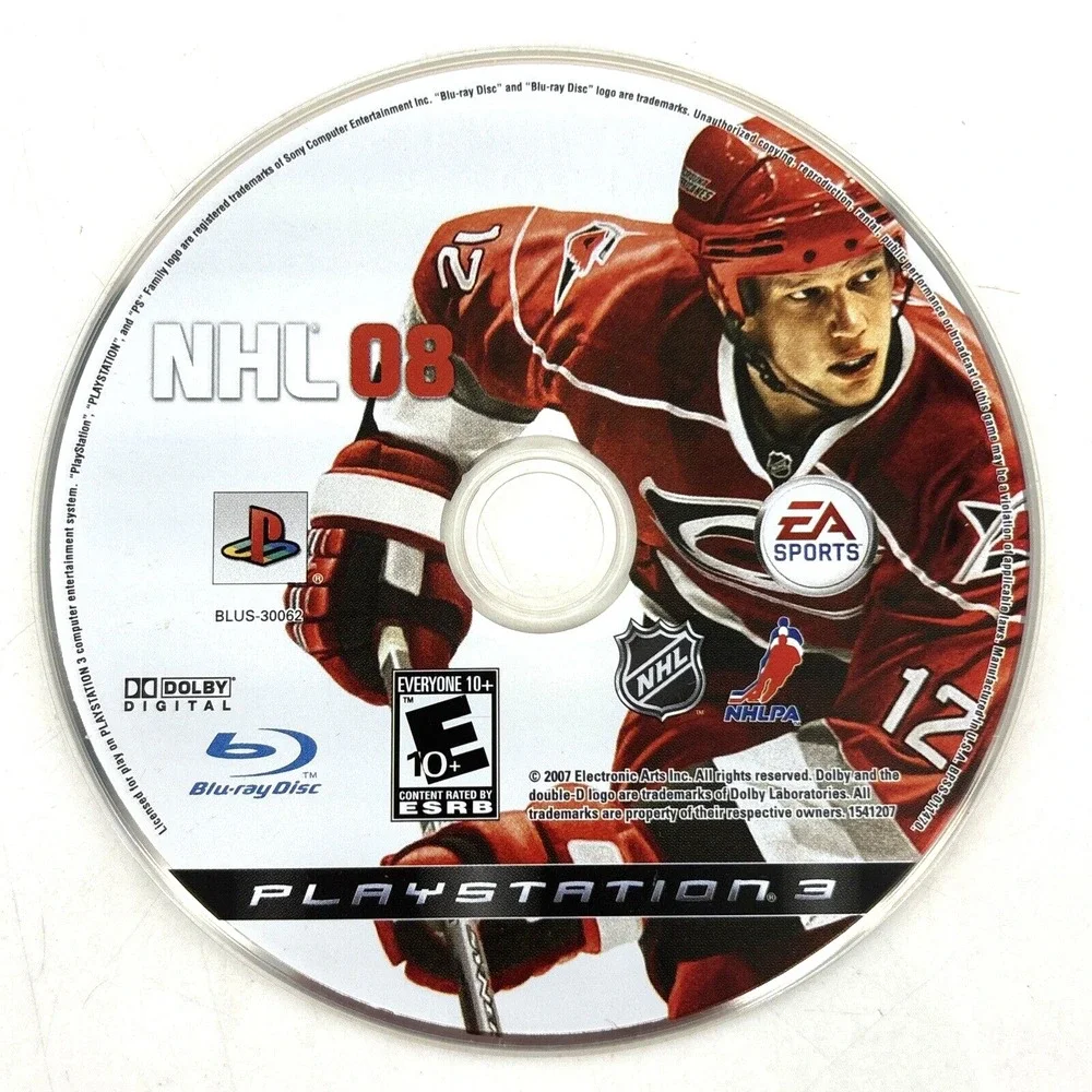 PS3 Game LOT NCAA Football 12 PlayStation 3‎ PS3 Disc & Case & NHL 08